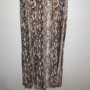 Snakeskin maxi skirt